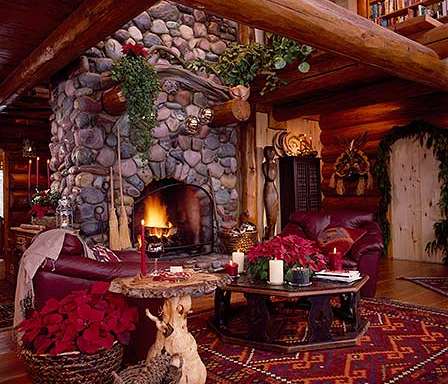 Christmas Decorating Fireplace Tips . . . Create a Cozy Cabin Hearth!
