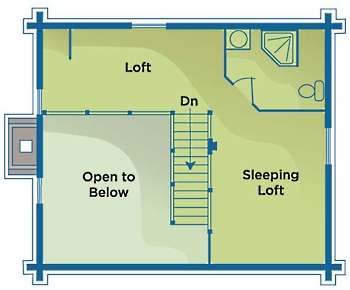 Small Log Cabin Floor Plans with Loft