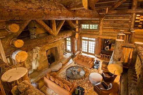 Interior Living Room Design on Log Cabin Interior Design       An Extraordinary Rustic Retreat