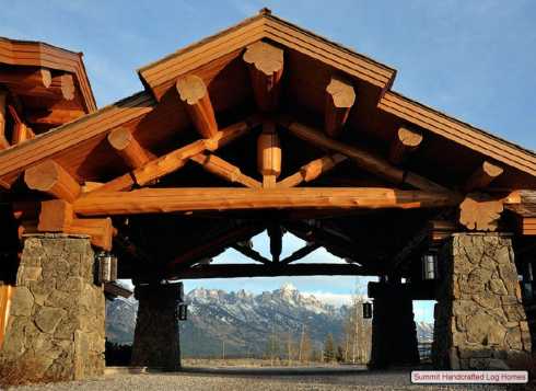  Homes Plans on Standout Log Homes Plans       A Majestic Mountain Home
