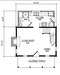 Cozy Cabin Floor Plans You Can Use to Make Your Getaway! - cabin floor plans. See Enlarged Images of 800 sq. ft.