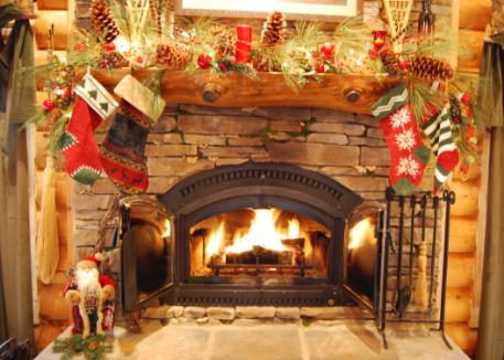 christmas decorating fireplace