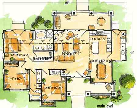 log cabin floor plan