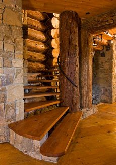 log cabin interior design