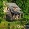 small log cabin