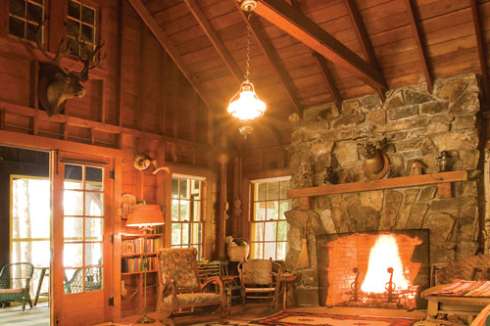 rustic stone fireplaces