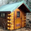 small log cabin