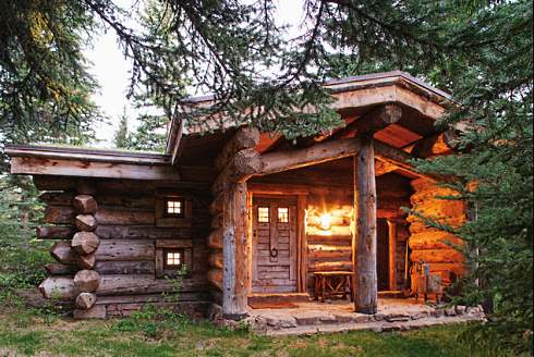 small log cabin