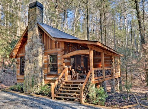 small log cabin