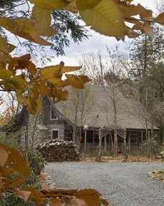 small log cabins