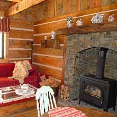 small log cabins