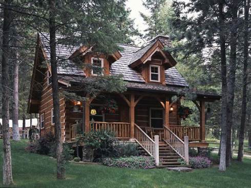 small log cabin