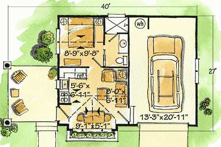 log cabin floor plan