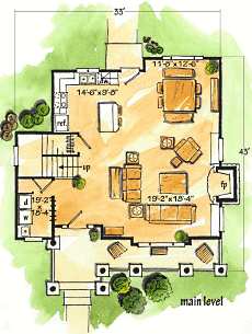 log cabin floor plan