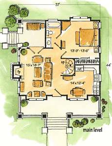 log cabin floor plan