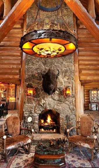 log home fireplaces