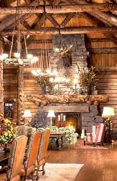 log home fireplaces