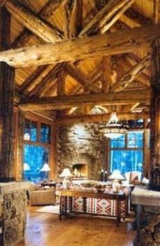 log home fireplaces