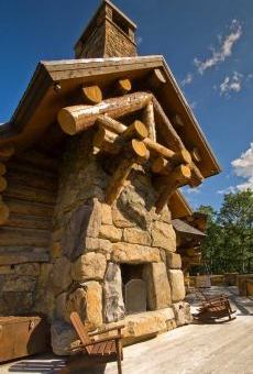 log home fireplaces