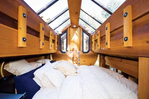 small log cabin loft