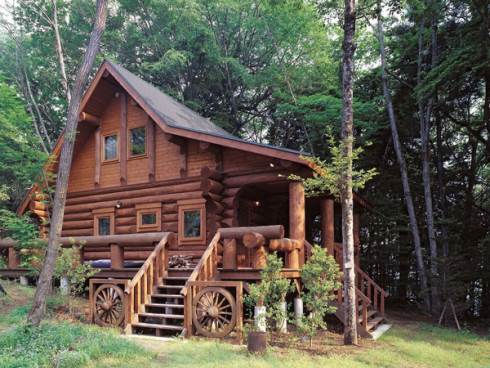 small log cabin