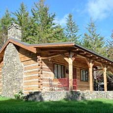 small log cabins