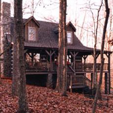 small log cabins